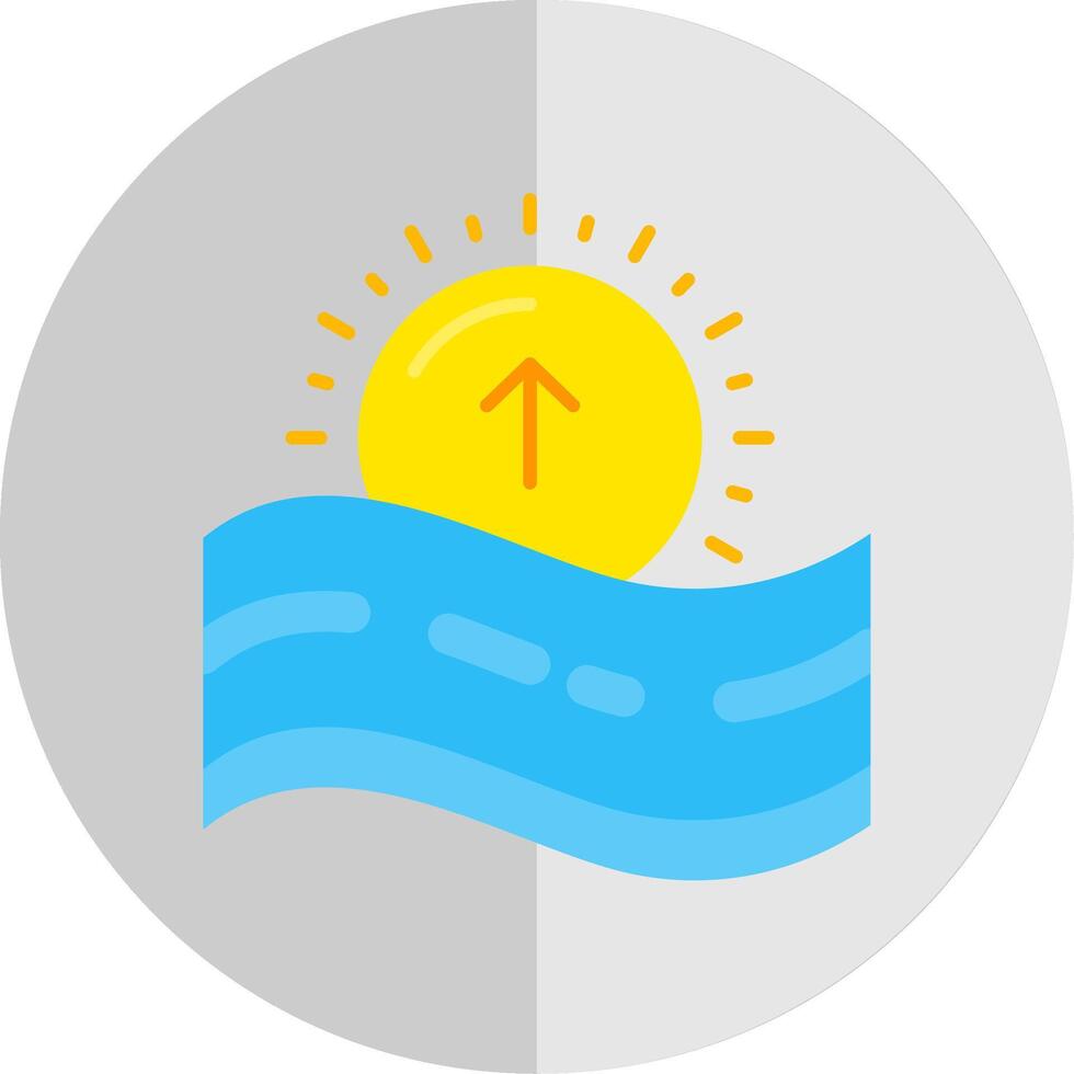 Sunrise Flat Scale Icon vector