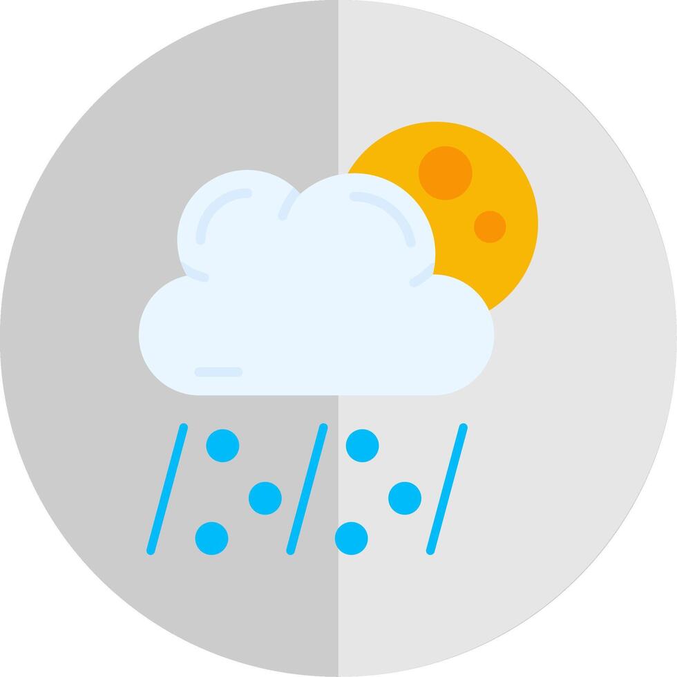 Hail Flat Scale Icon vector