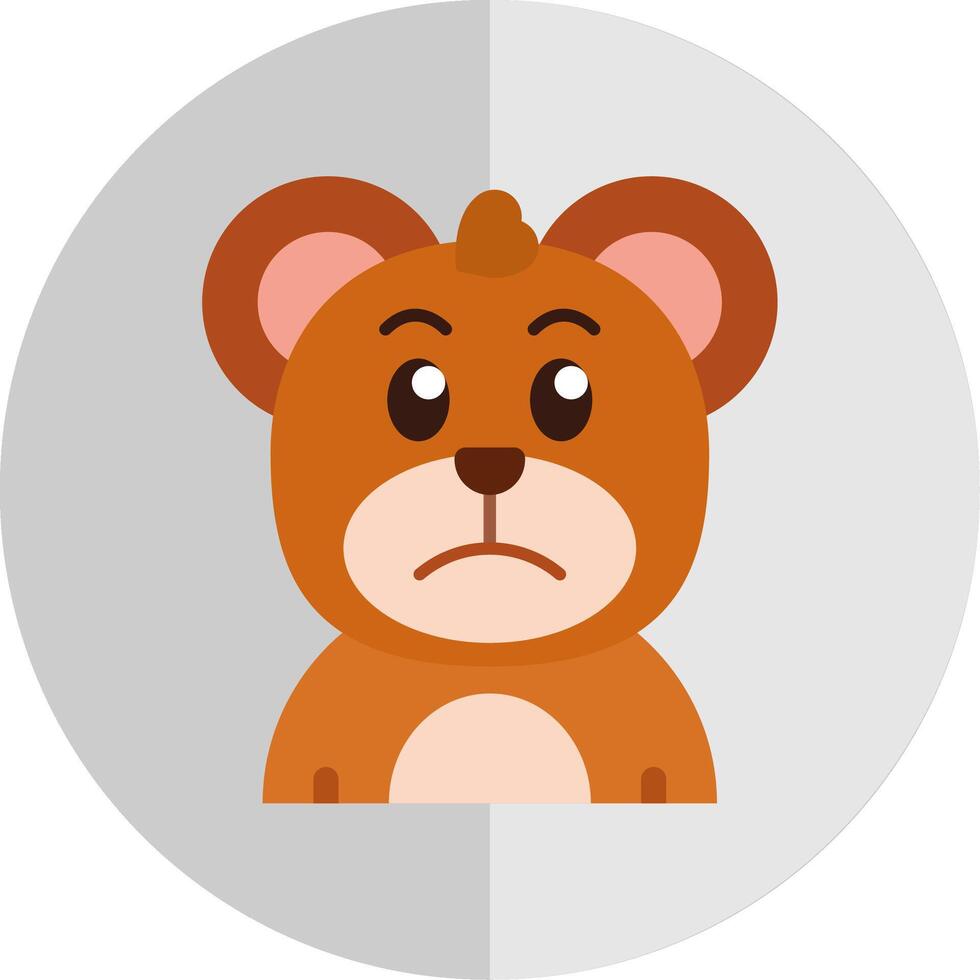 Sad Flat Scale Icon vector