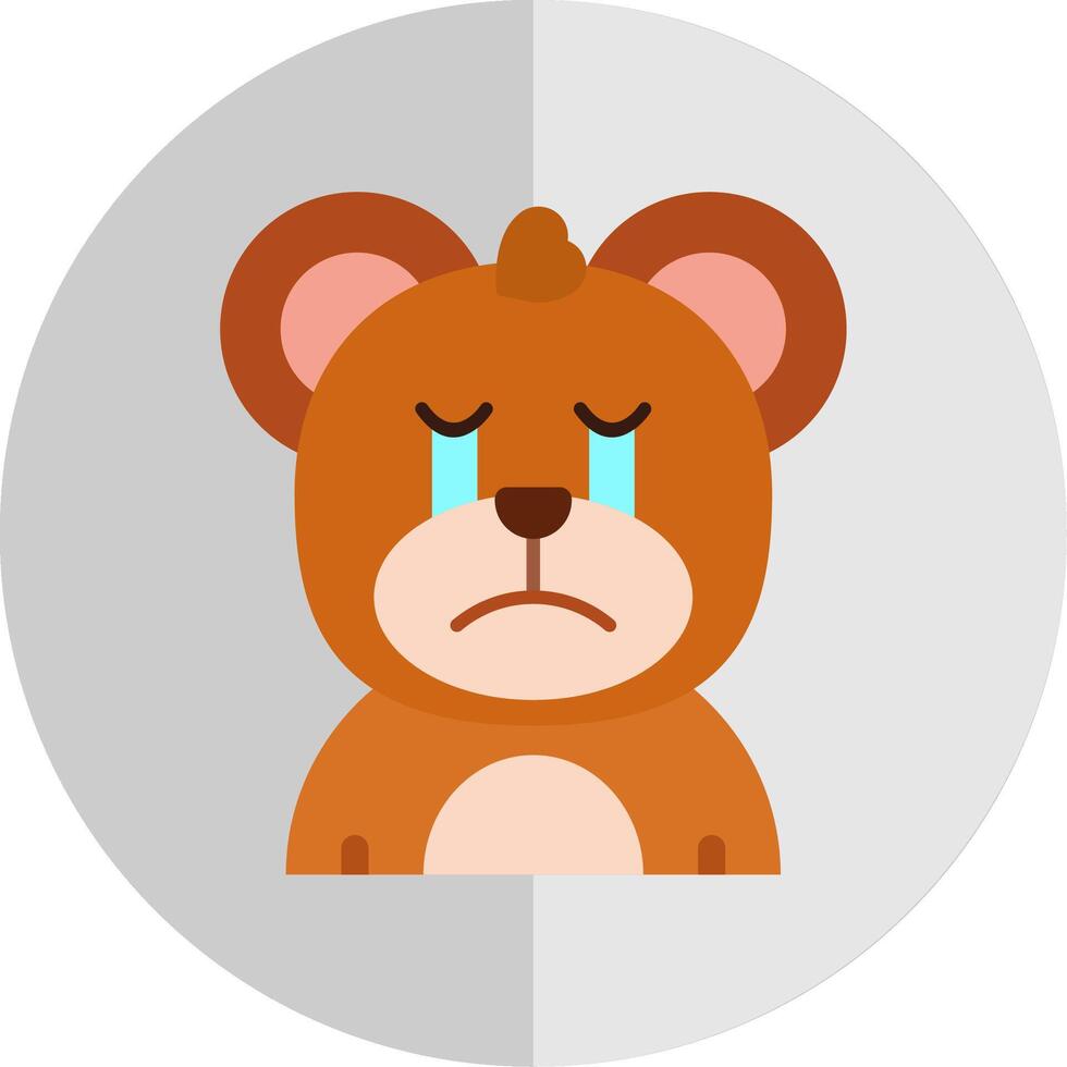 Cry Flat Scale Icon vector