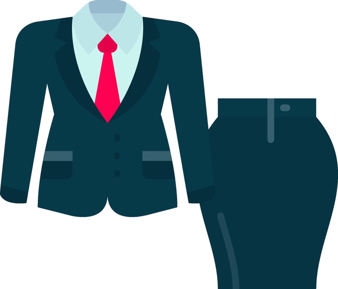 Women suit Flat Scale Icon vector