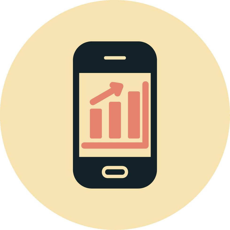 Mobile Analytics Vector Icon
