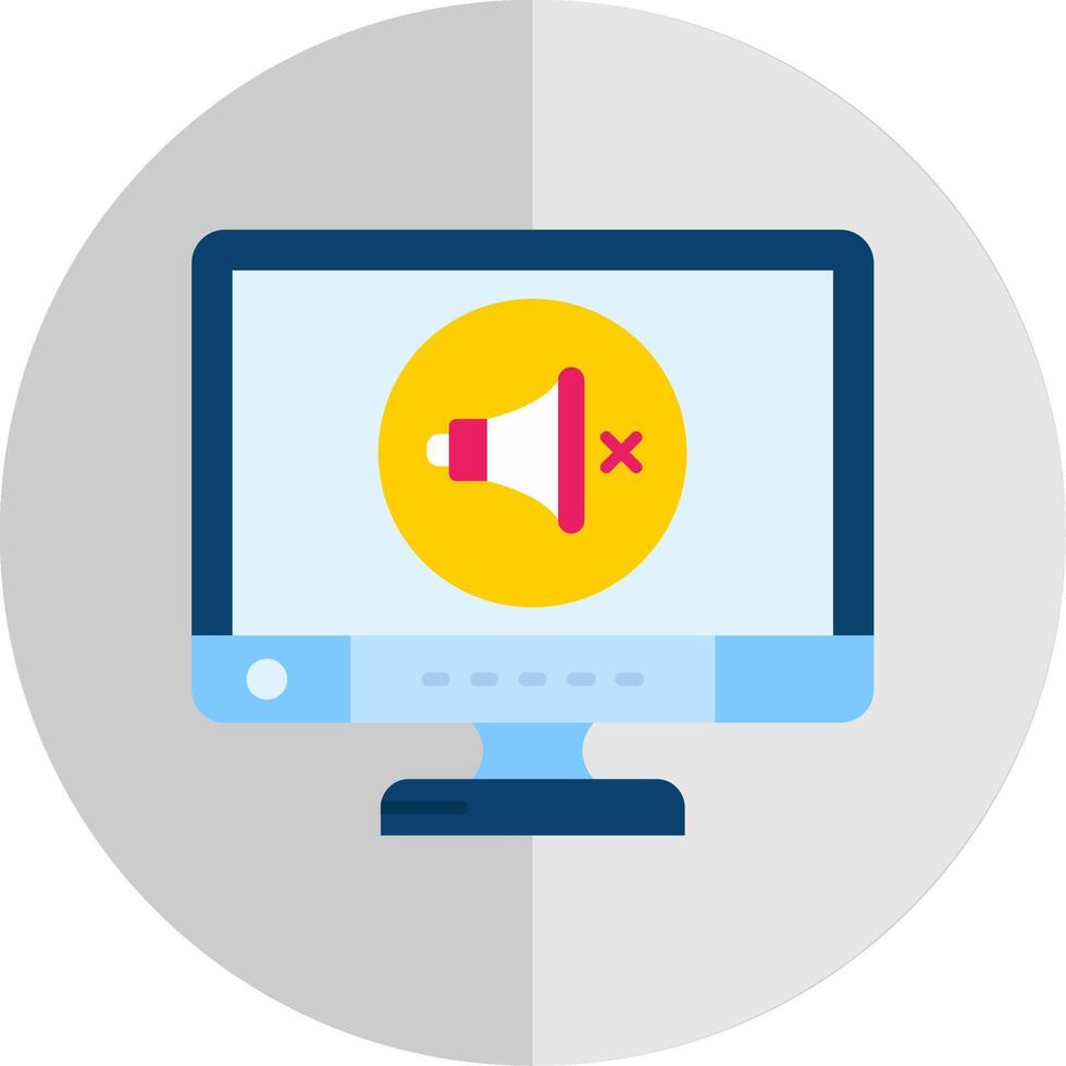 Mute Flat Scale Icon vector