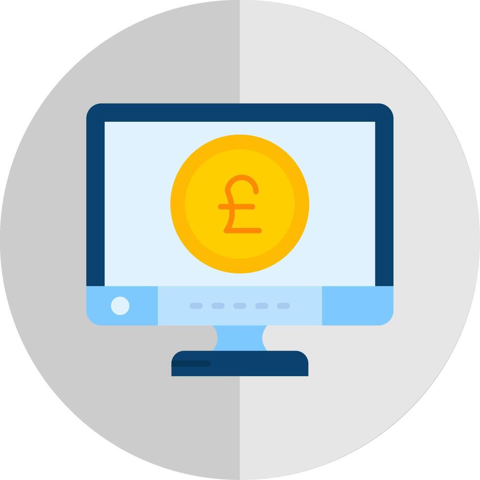 Pound Flat Scale Icon vector