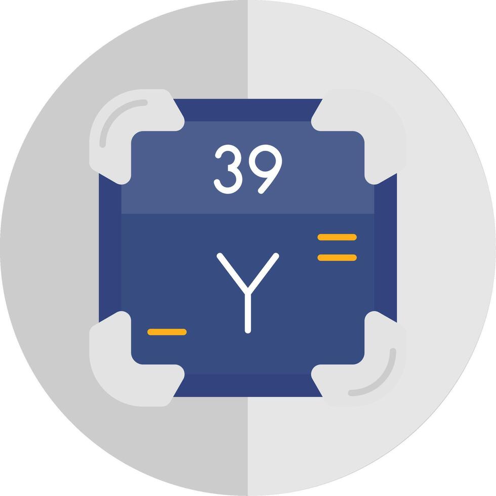 Yttrium Flat Scale Icon vector