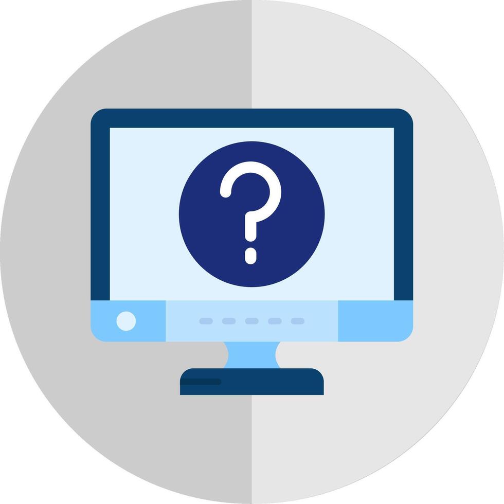 Question Flat Scale Icon vector
