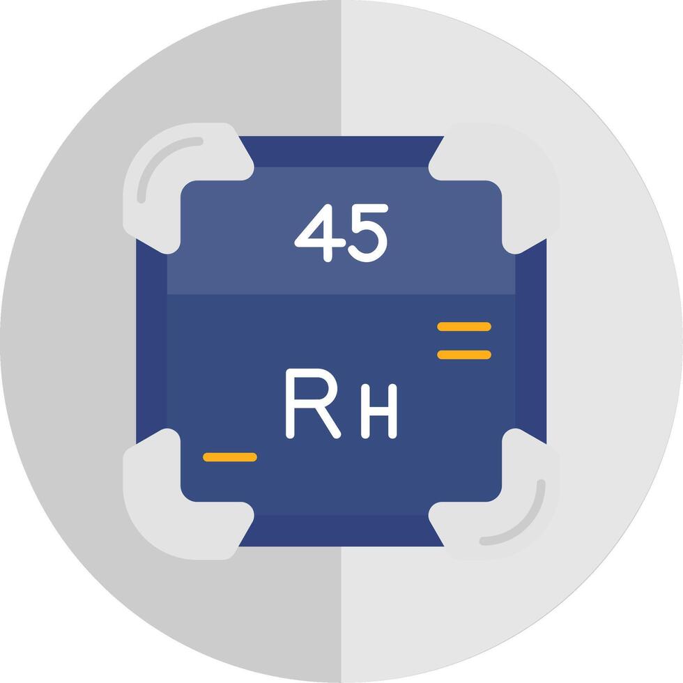 Rhodium Flat Scale Icon vector