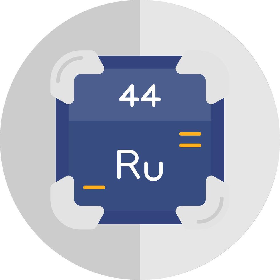 Ruthenium Flat Scale Icon vector