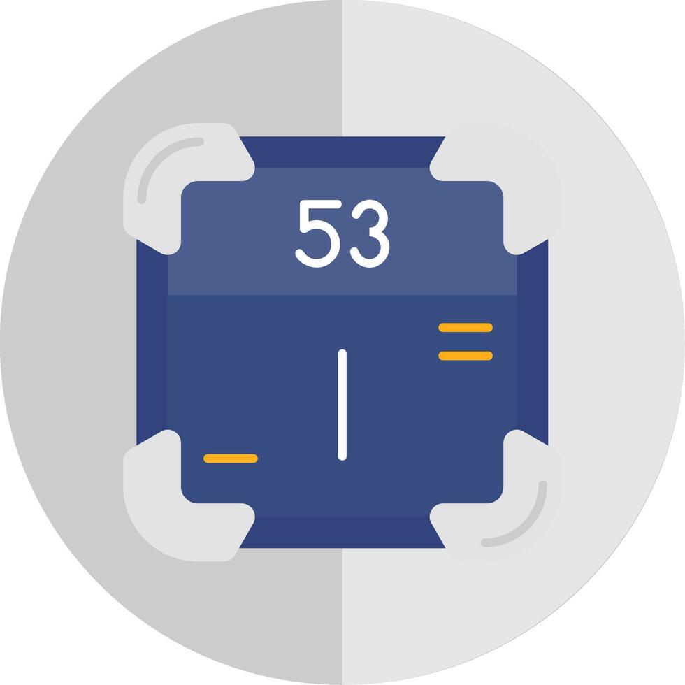 Iodine Flat Scale Icon vector