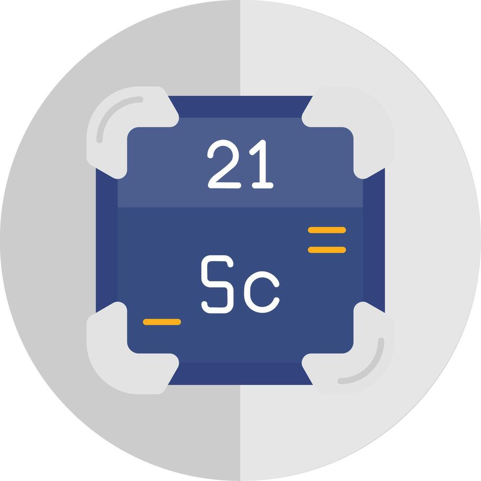 Scandium Flat Scale Icon vector