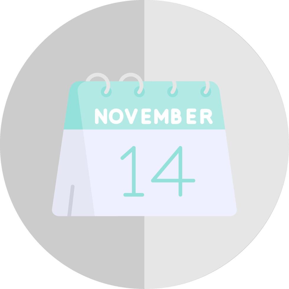 14th of November Flat Scale Icon vector