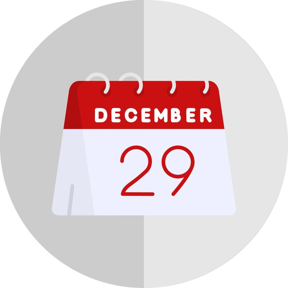 29th of December Flat Scale Icon vector