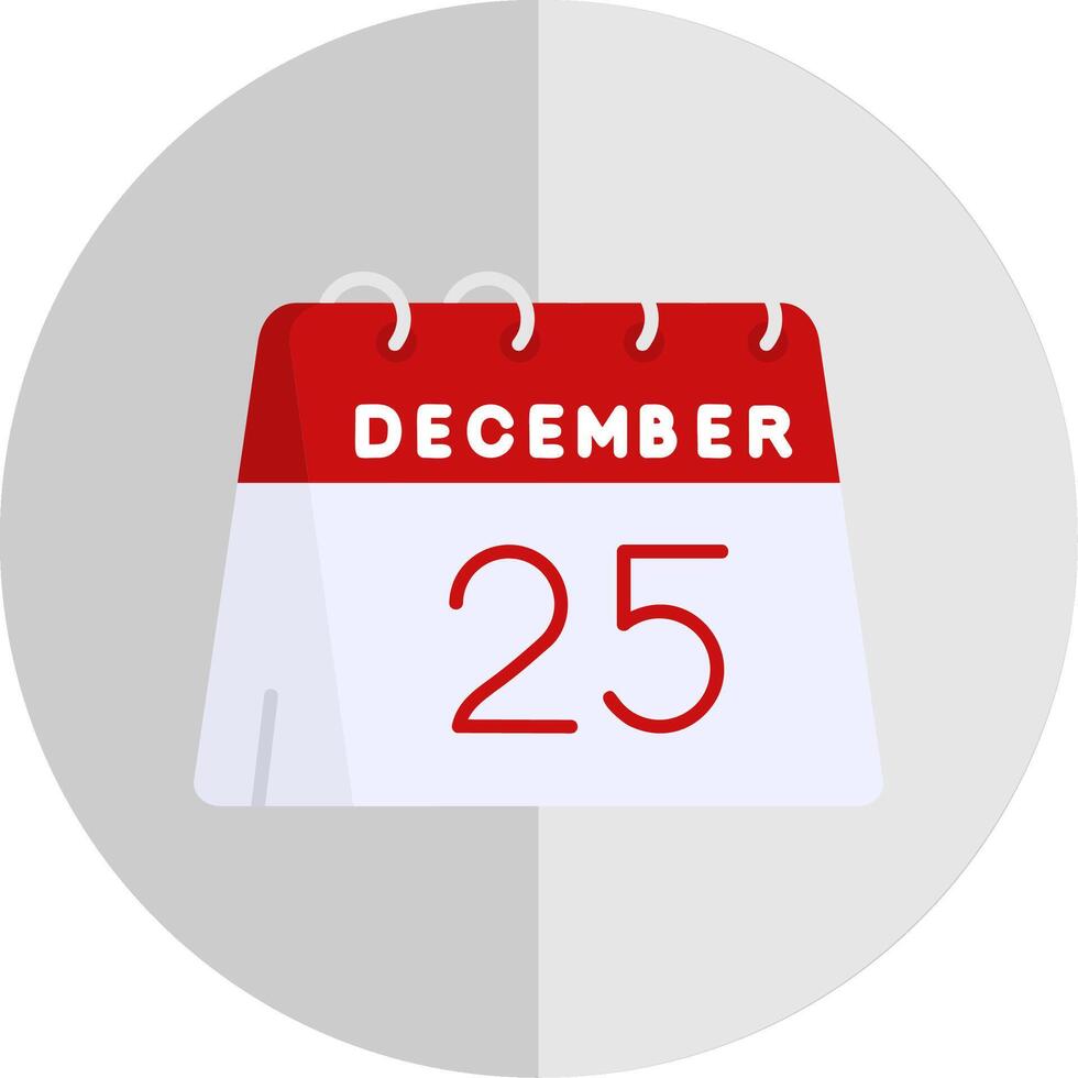 25th of December Flat Scale Icon vector