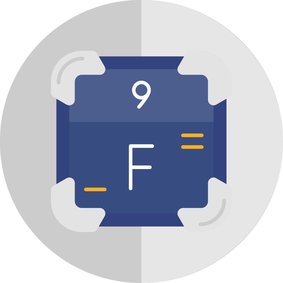 Fluorine Flat Scale Icon vector