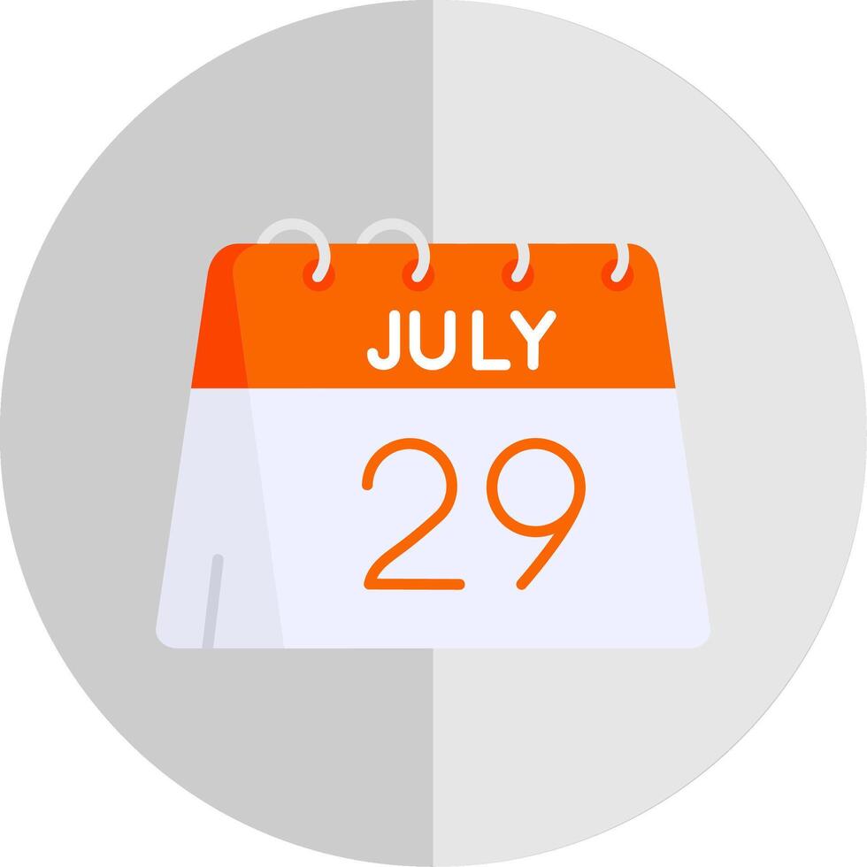 29th of July Flat Scale Icon vector