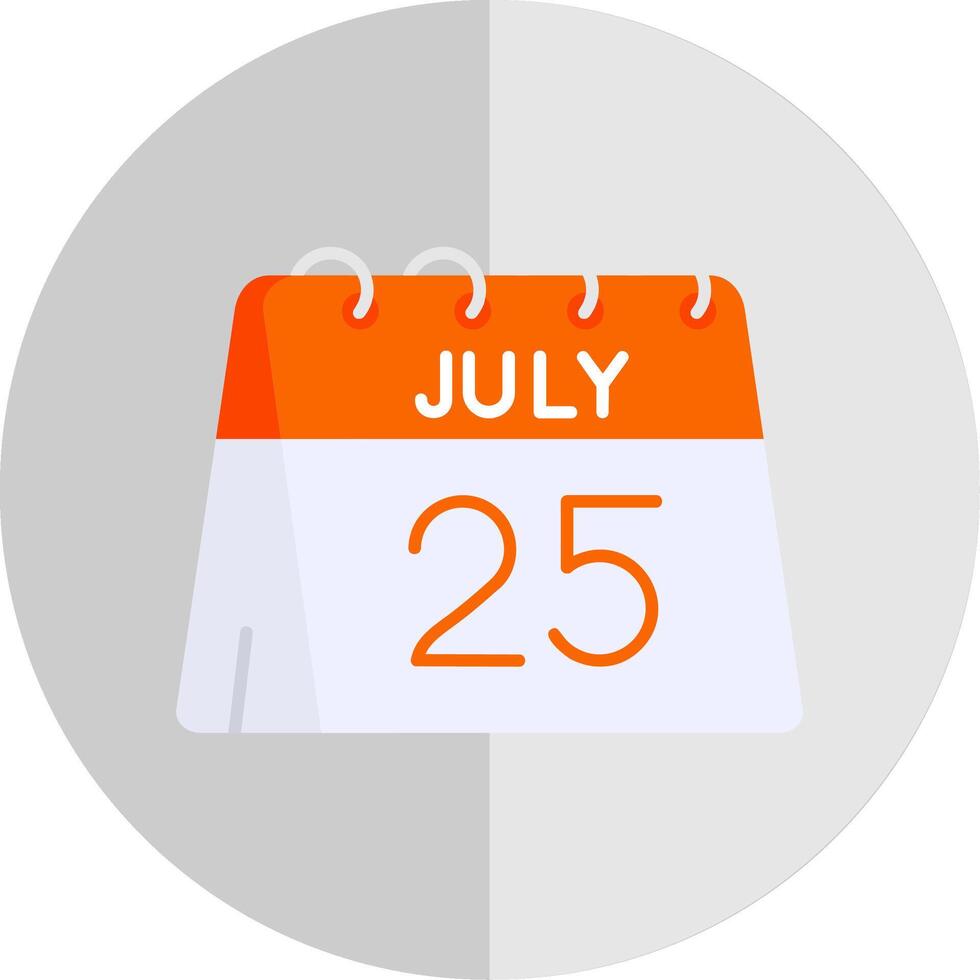 25th of July Flat Scale Icon vector