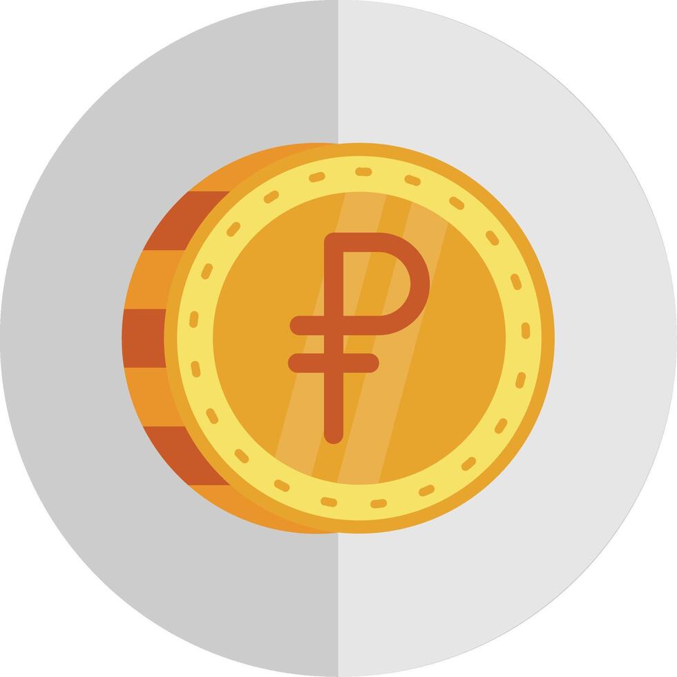 Ruble Flat Scale Icon vector