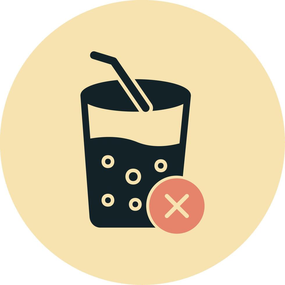 No jugos vector icono