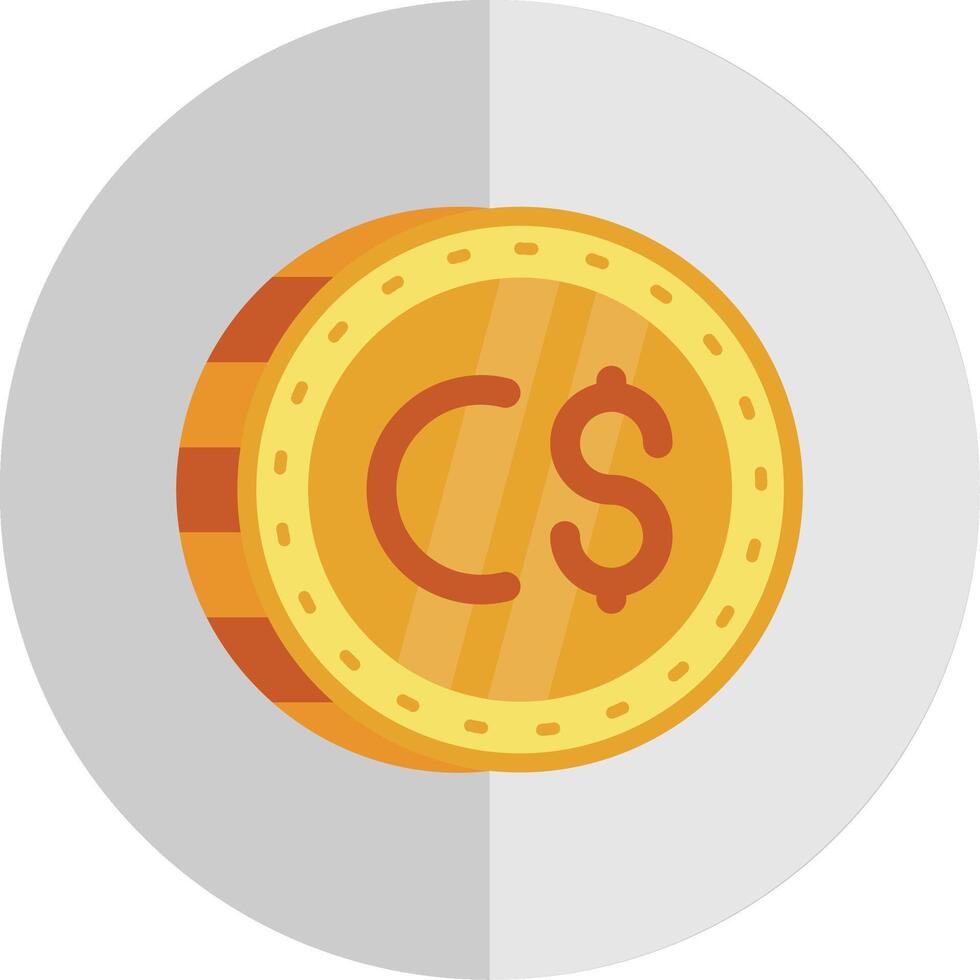 Canadian dollar Flat Scale Icon vector