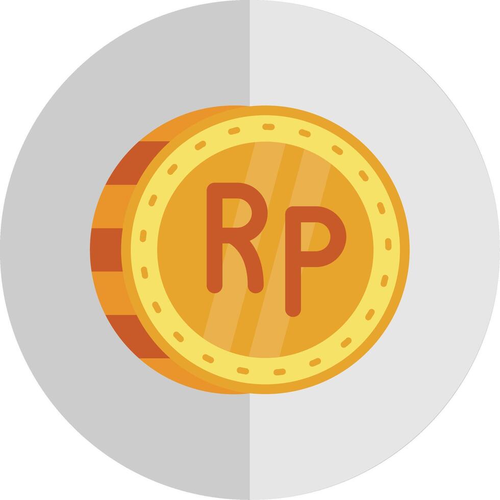 Indonesian rupiah Flat Scale Icon vector