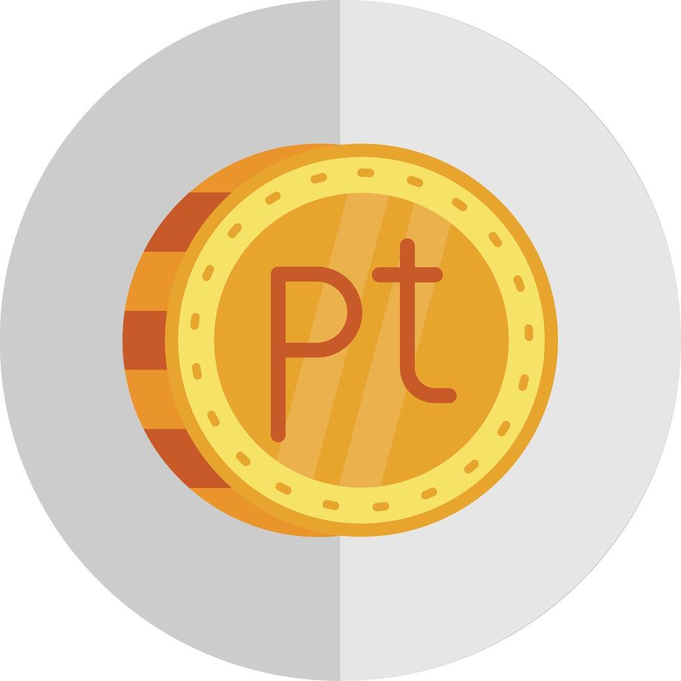 Peseta Flat Scale Icon vector