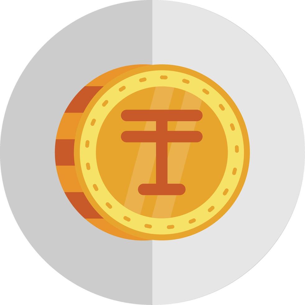 tenge plano escala icono vector