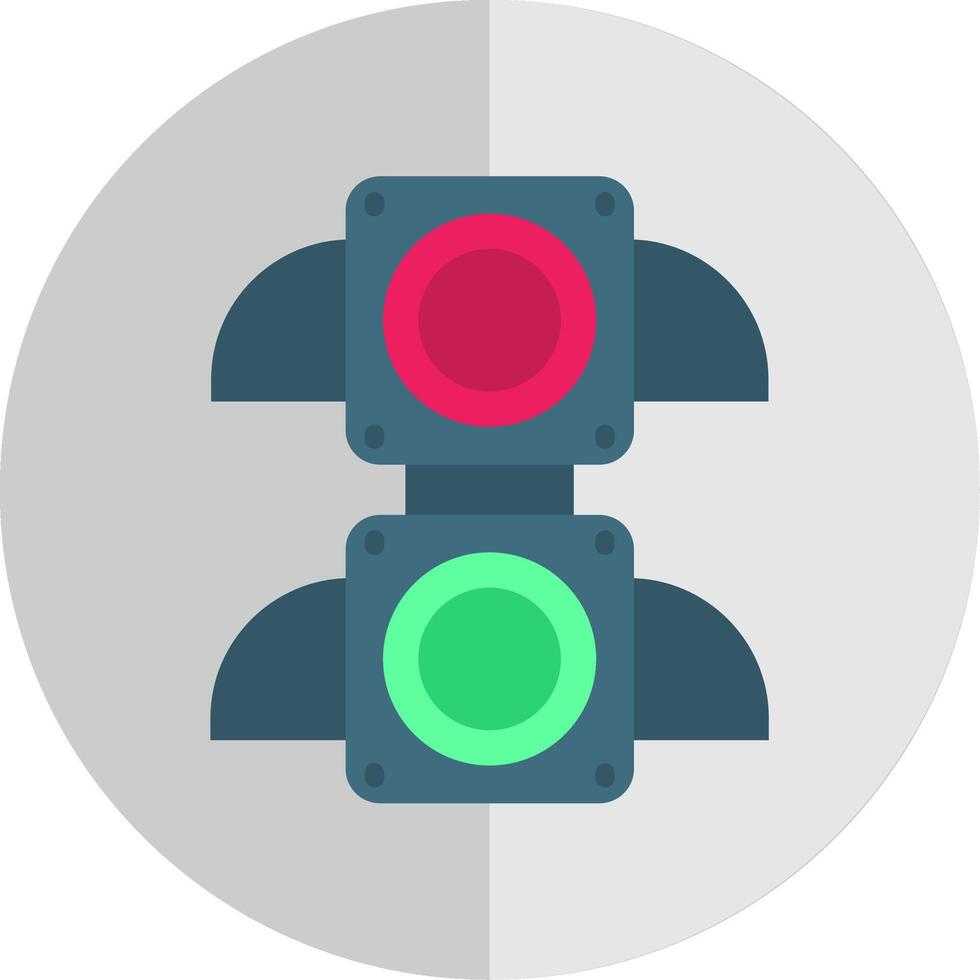 Traffic light Flat Scale Icon vector