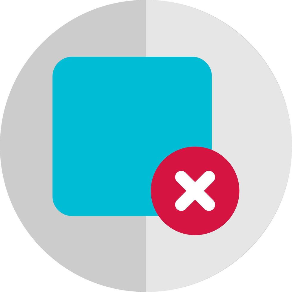 Delete square Flat Scale Icon vector