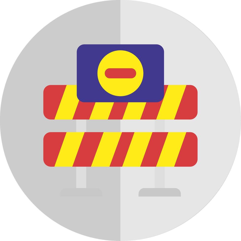 Road closed Flat Scale Icon vector