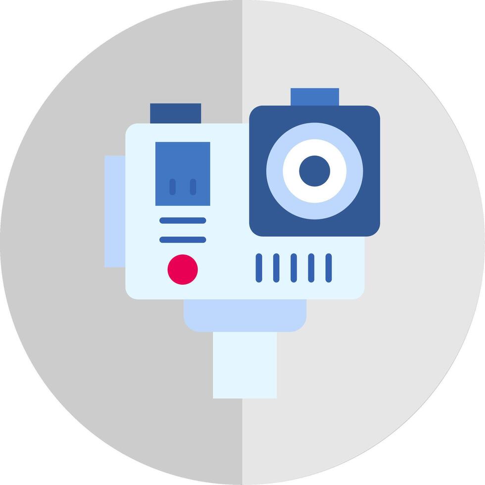 Action camera Flat Scale Icon vector