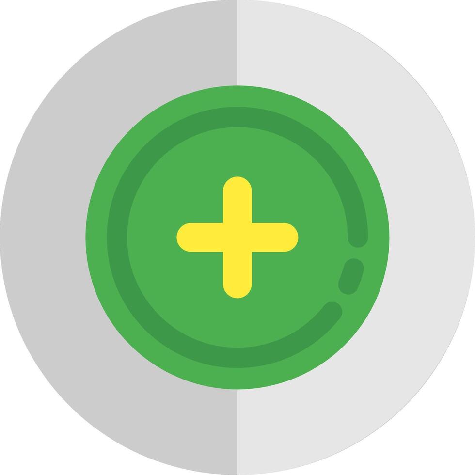 Add 2 Flat Scale Icon vector