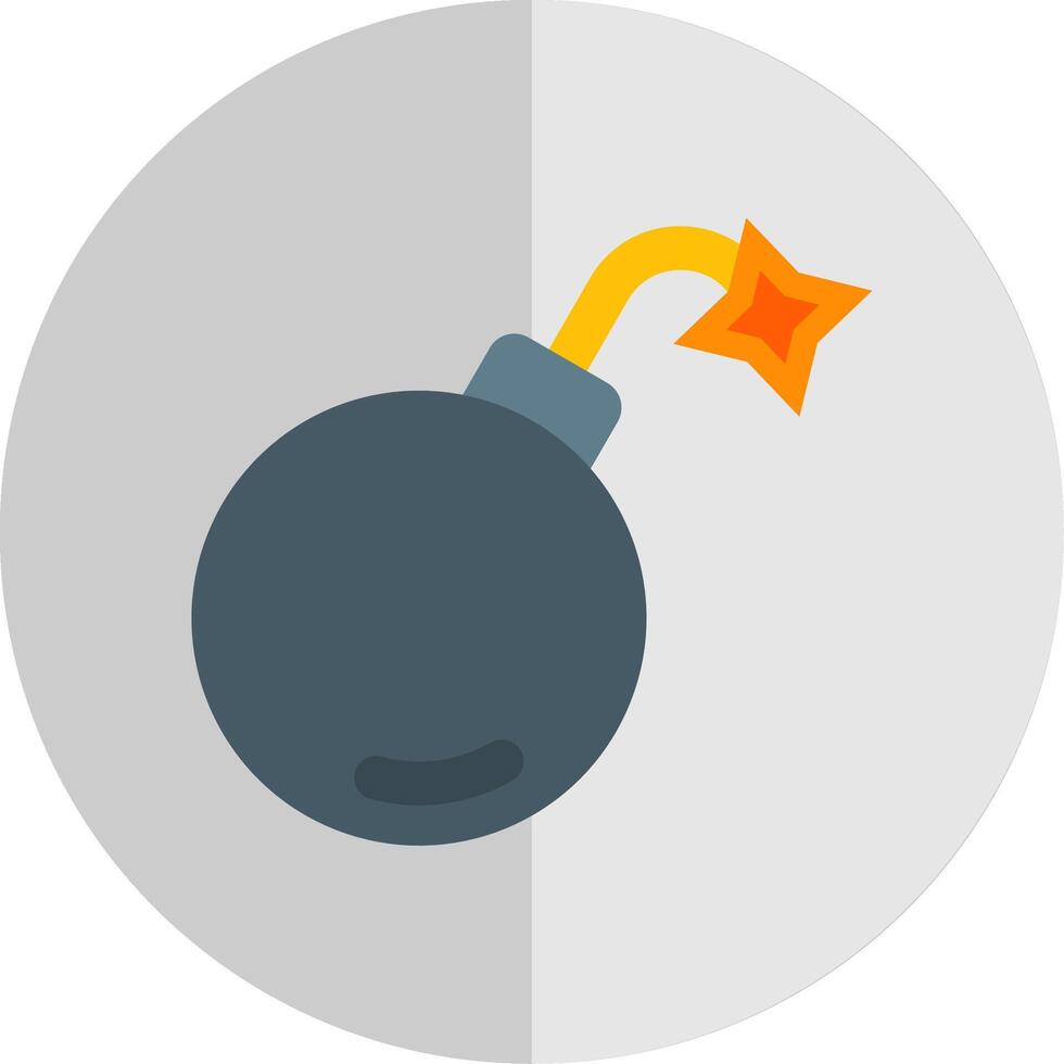 Bomb Flat Scale Icon vector