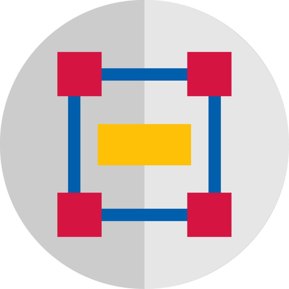 Rectangle frame Flat Scale Icon vector