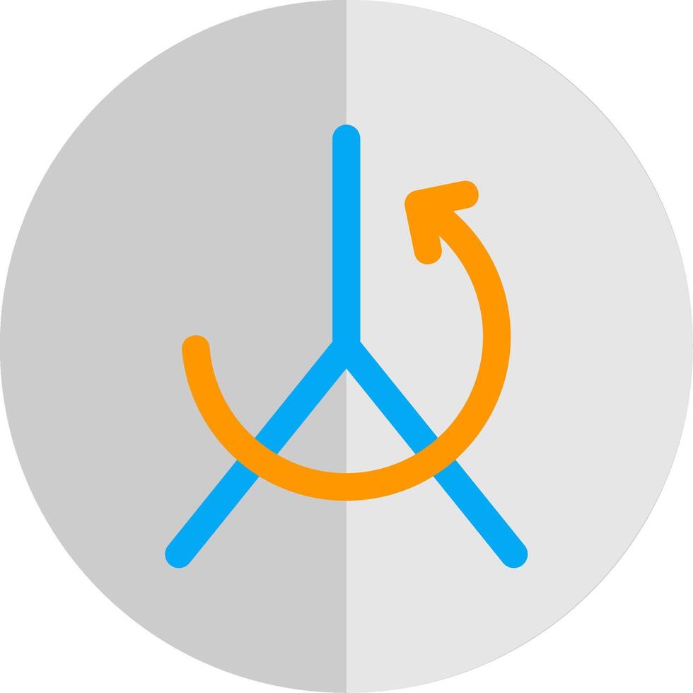 3d rotate z axis Flat Scale Icon vector