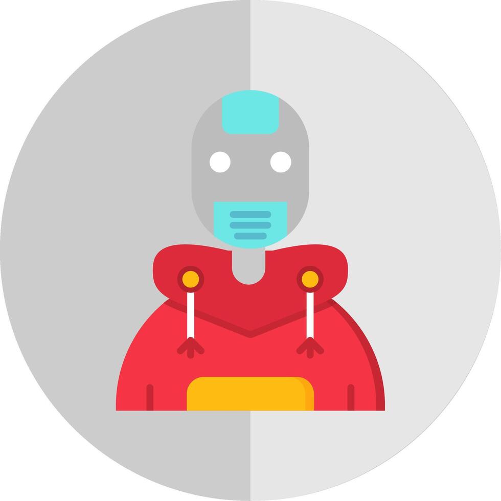 Robot Flat Scale Icon vector