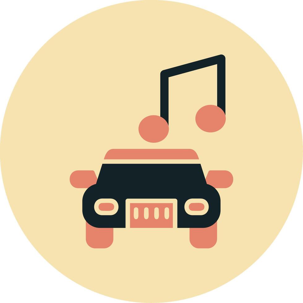 coche música vector icono