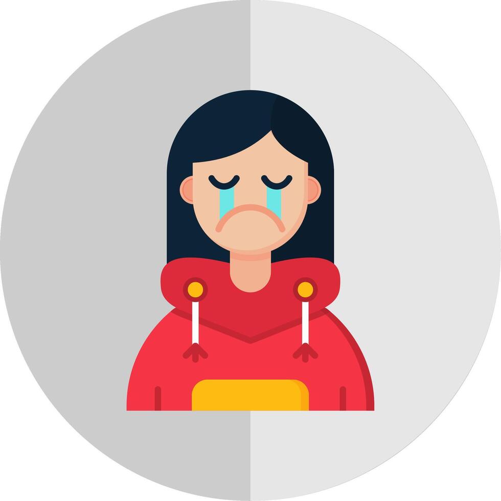 Cry Flat Scale Icon vector