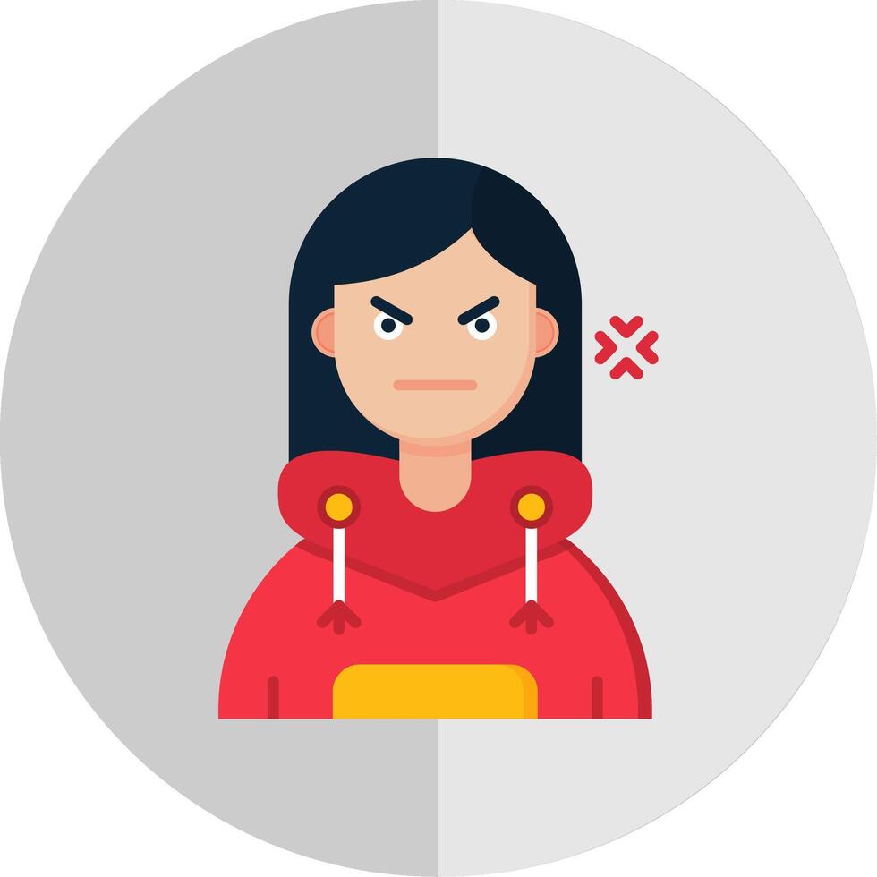 Angry Flat Scale Icon vector