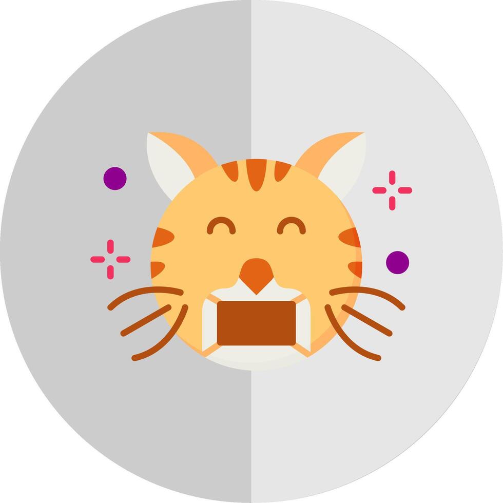 Face mask Flat Scale Icon vector