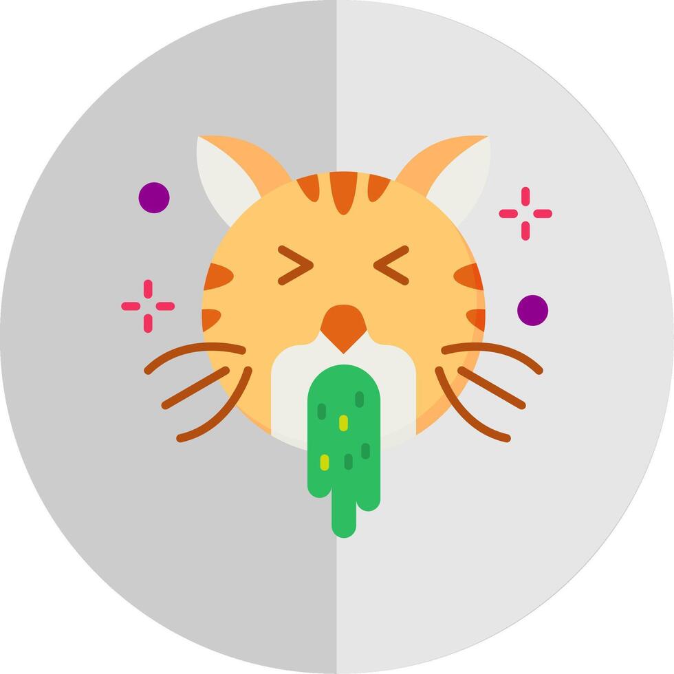 Vomit Flat Scale Icon vector