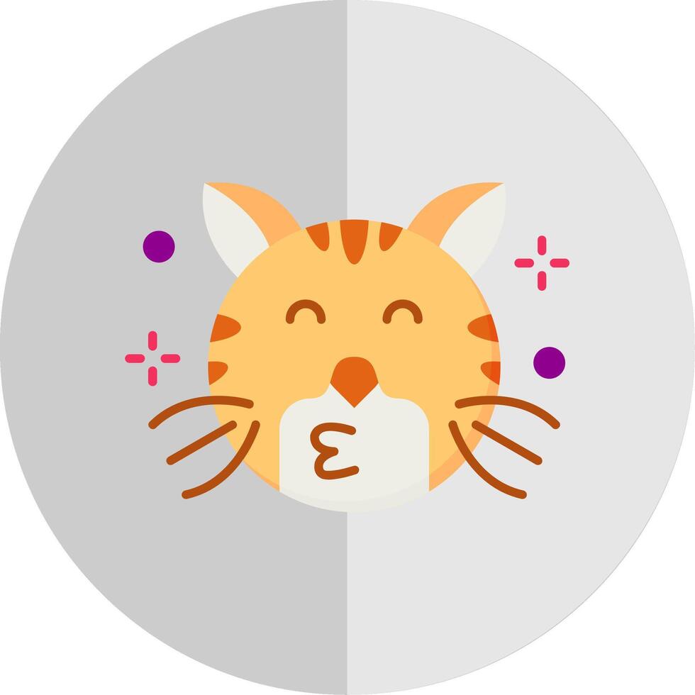 Kiss Flat Scale Icon vector