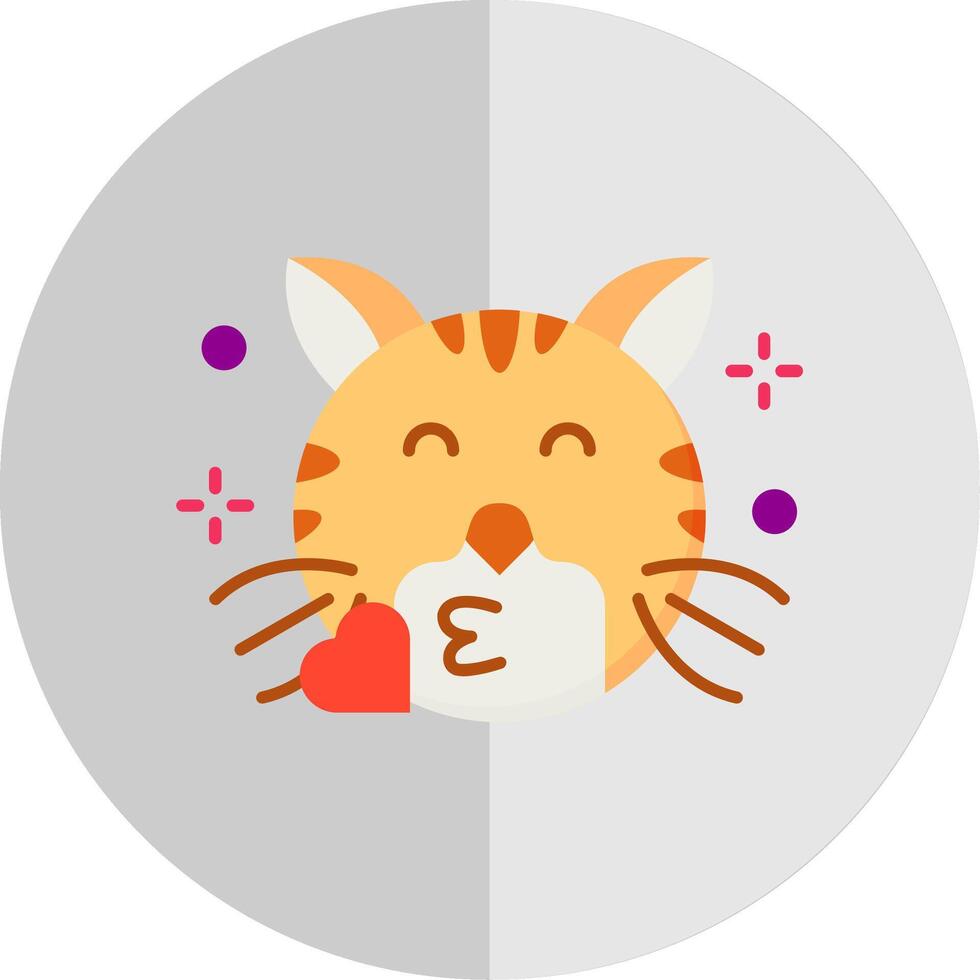 Kiss Flat Scale Icon vector