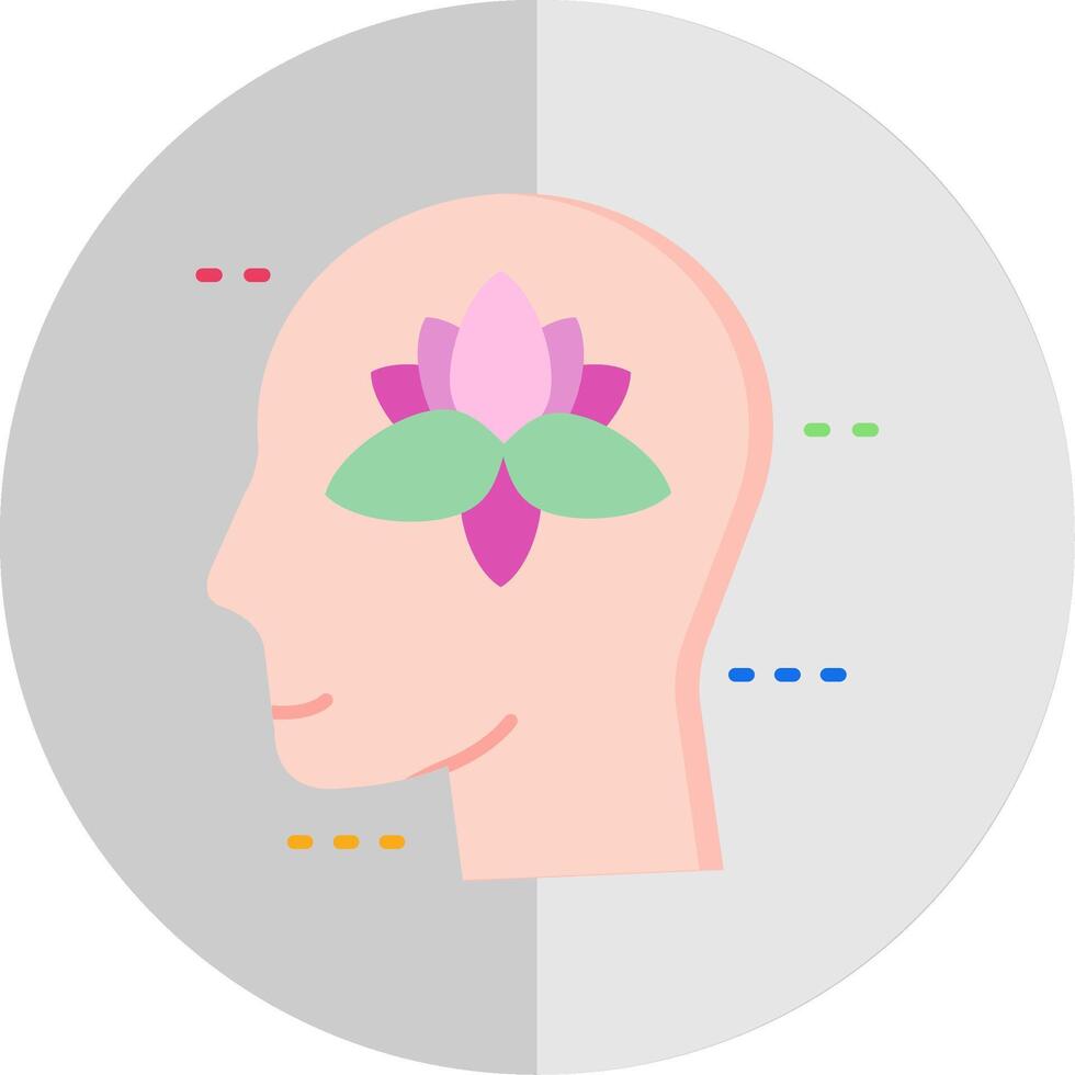 Meditation Flat Scale Icon vector