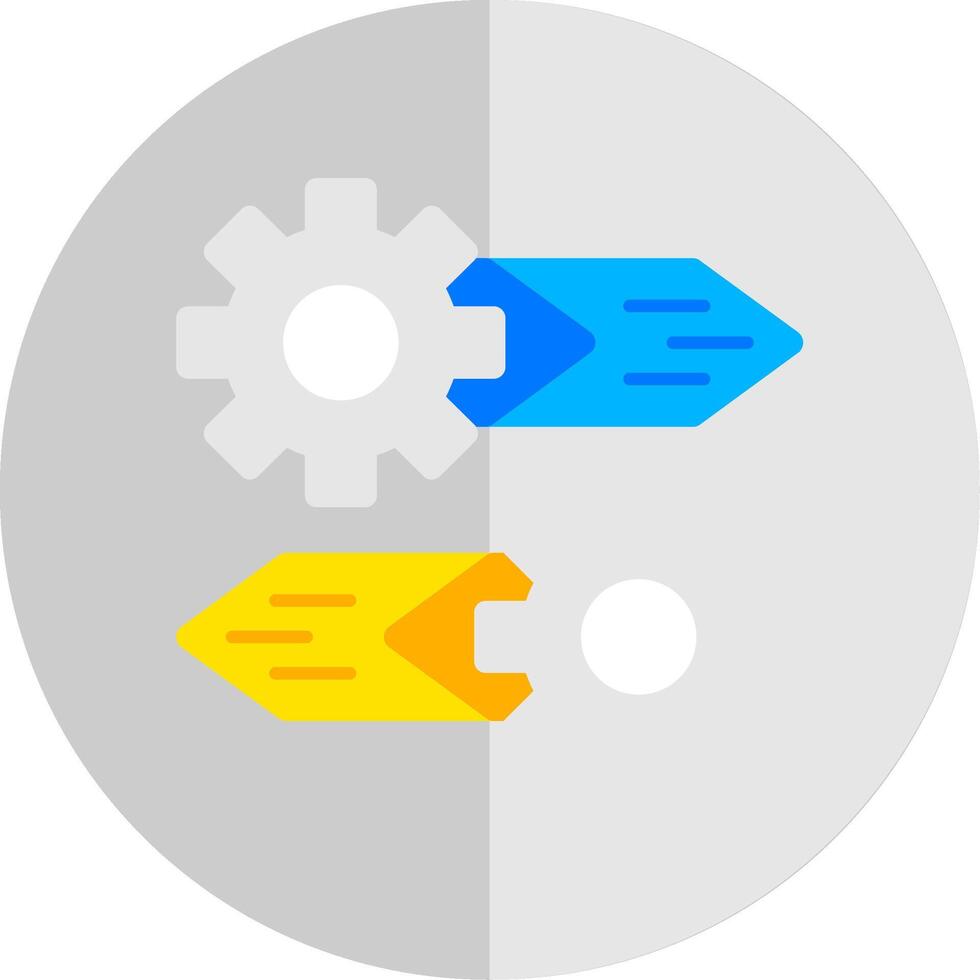 Gear Flat Scale Icon vector