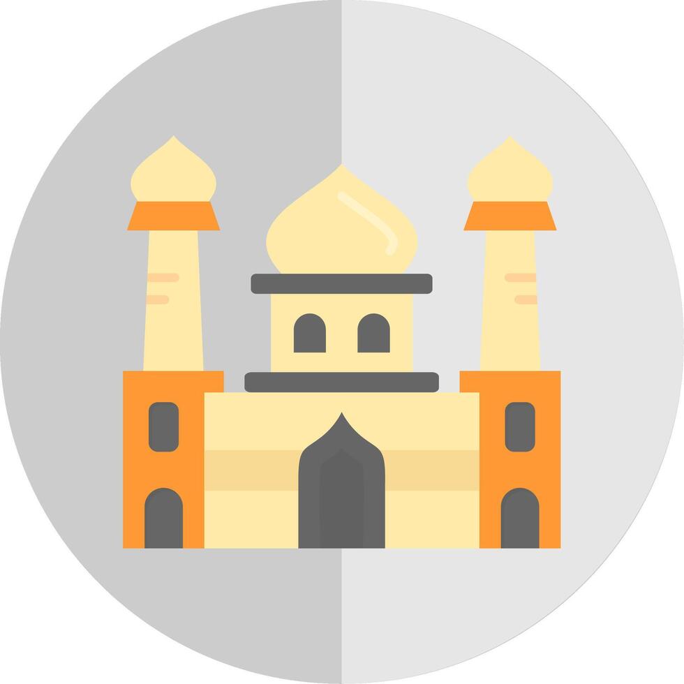 mezquita plano escala icono vector