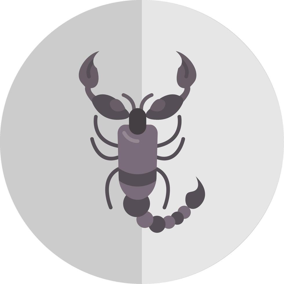 Scorpion Flat Scale Icon vector