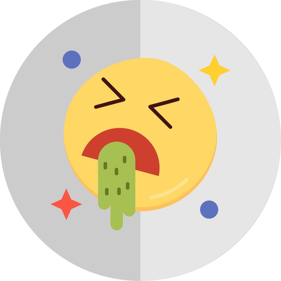 Vomit Flat Scale Icon vector