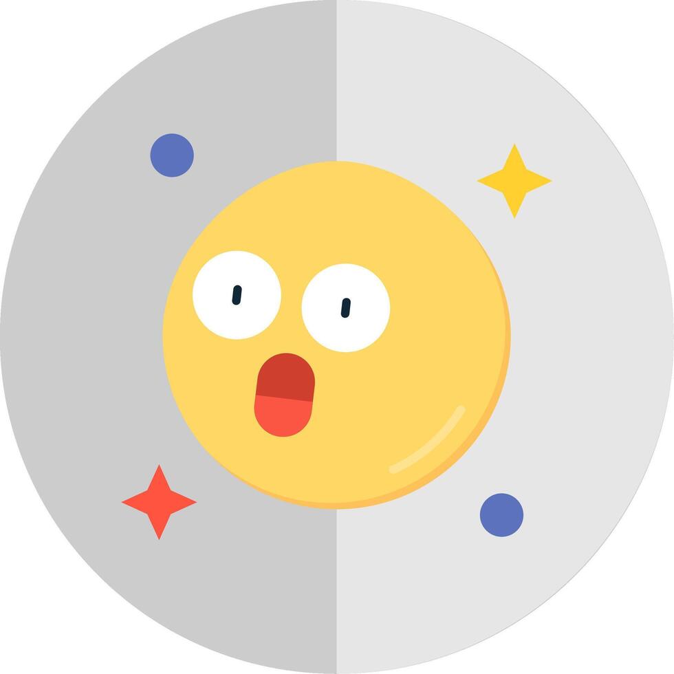 Surprised Flat Scale Icon vector