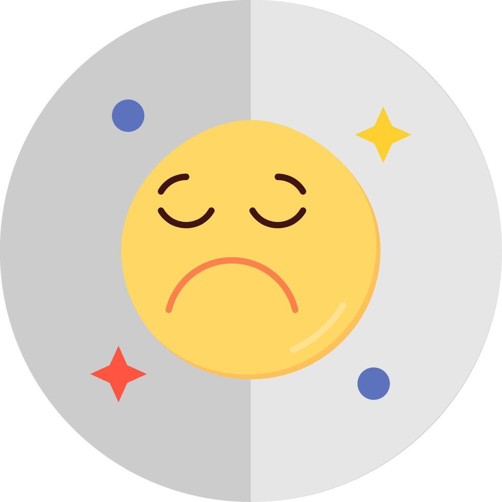 Sad Flat Scale Icon vector