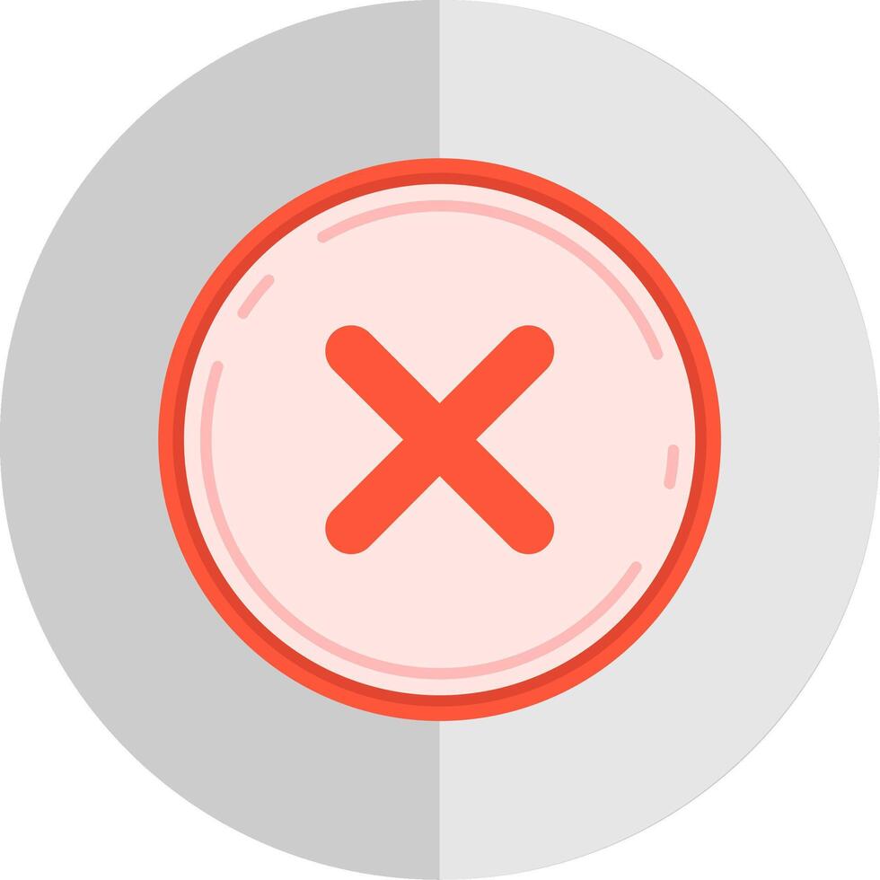 Cancel Flat Scale Icon vector